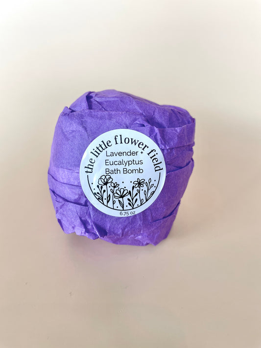 Lavender Eucalyptus Bath Bomb - The Little Flower Field