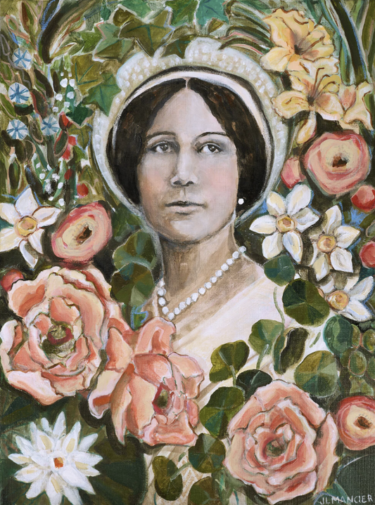 "Anne Spencer" Larger Framed Portrait Art Print - J Lee Mancier Art