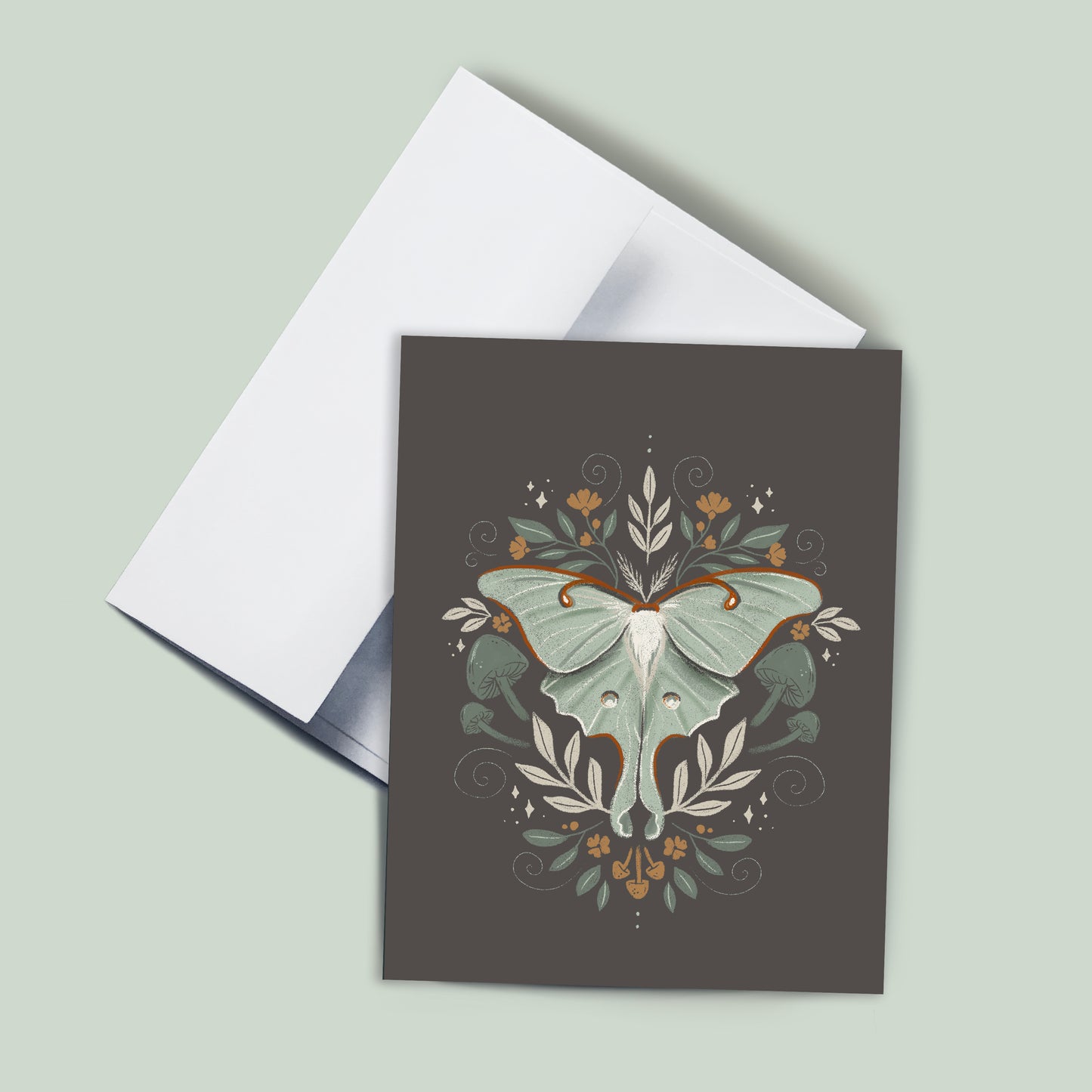 Luna Moth Card - Joanna Garcia Art