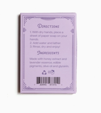 Lavender Honey Paper Soap