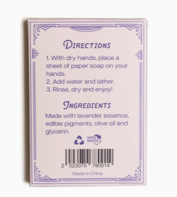 Lavender Paper Soap