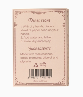 Rose Paper Soap