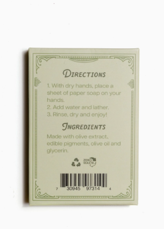 Olive Oil Paper Soap