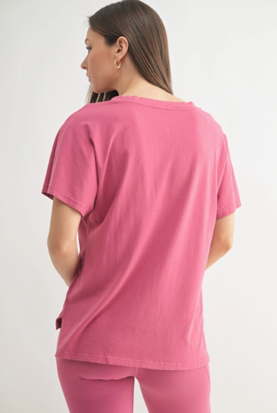 Pima Cotton Tee - Soft Magenta