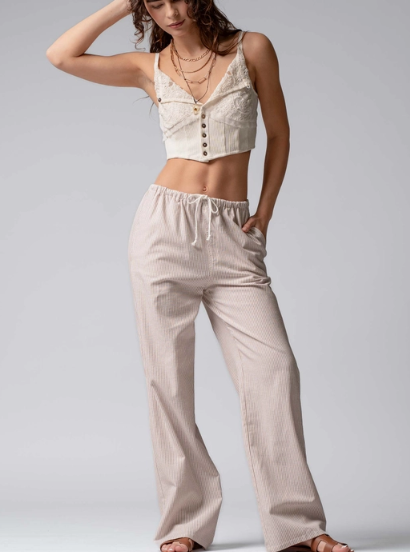 Poolside Drawstring Pants - Khaki