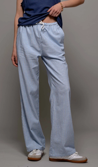 Poolside Drawstring Pants - Blue