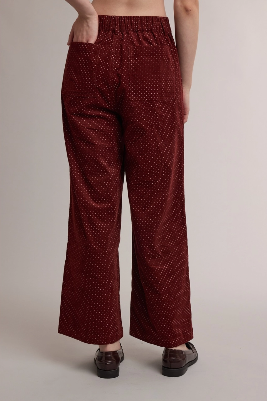 Brick Mini Polka Dot Slacks