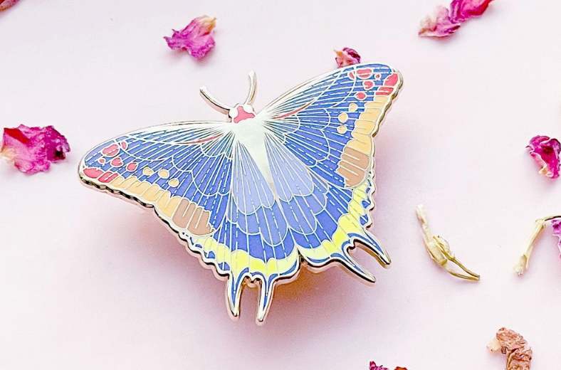 Two-Tailed Pasha Butterfly Enamel Pin