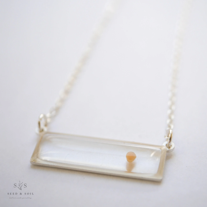 Bar Mustard Seed Necklace - Seed and Soil