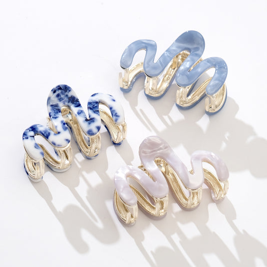 Coastal Waves Claw Clip - Small