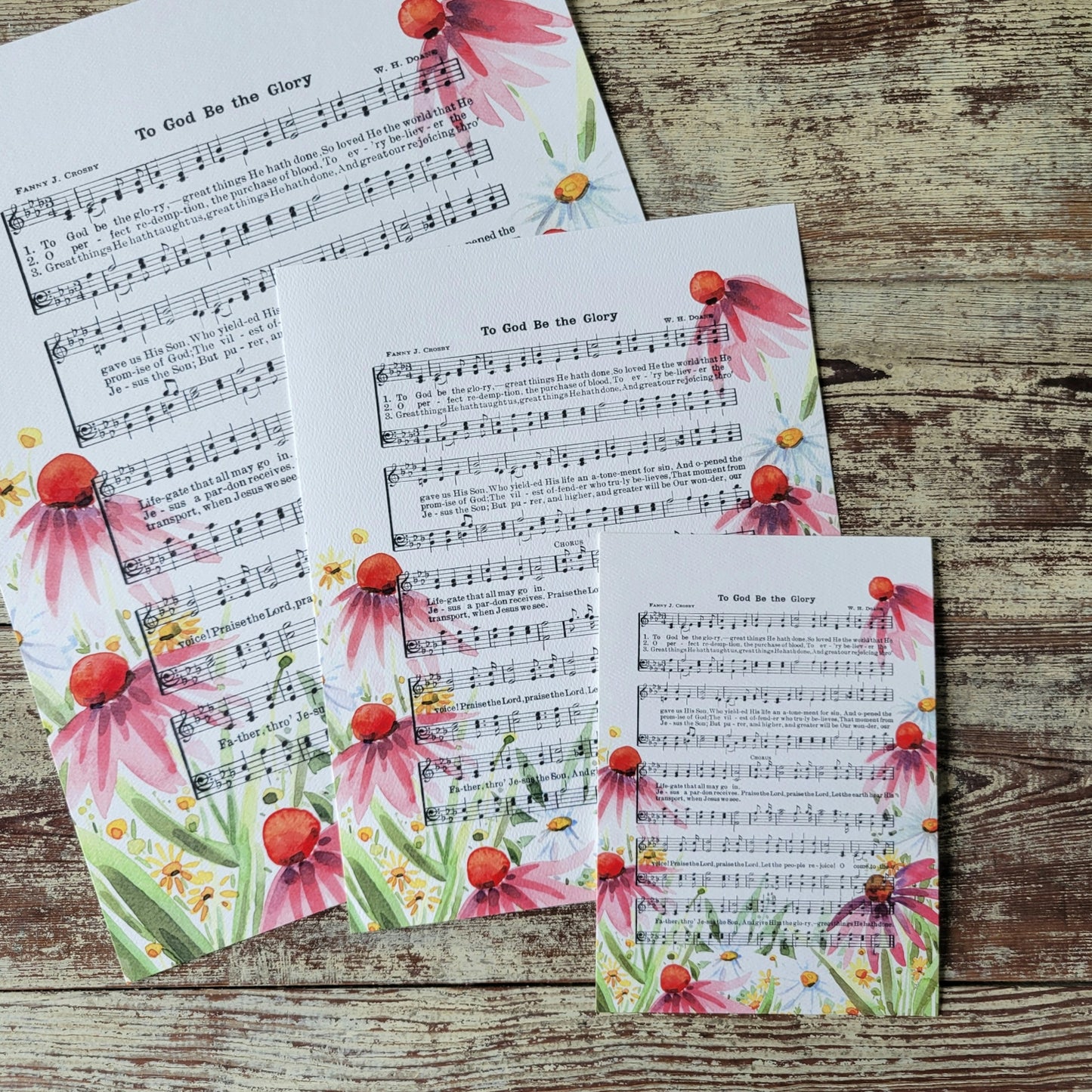 "To God Be the Glory" Floral Hymn Print - Marydean Draws