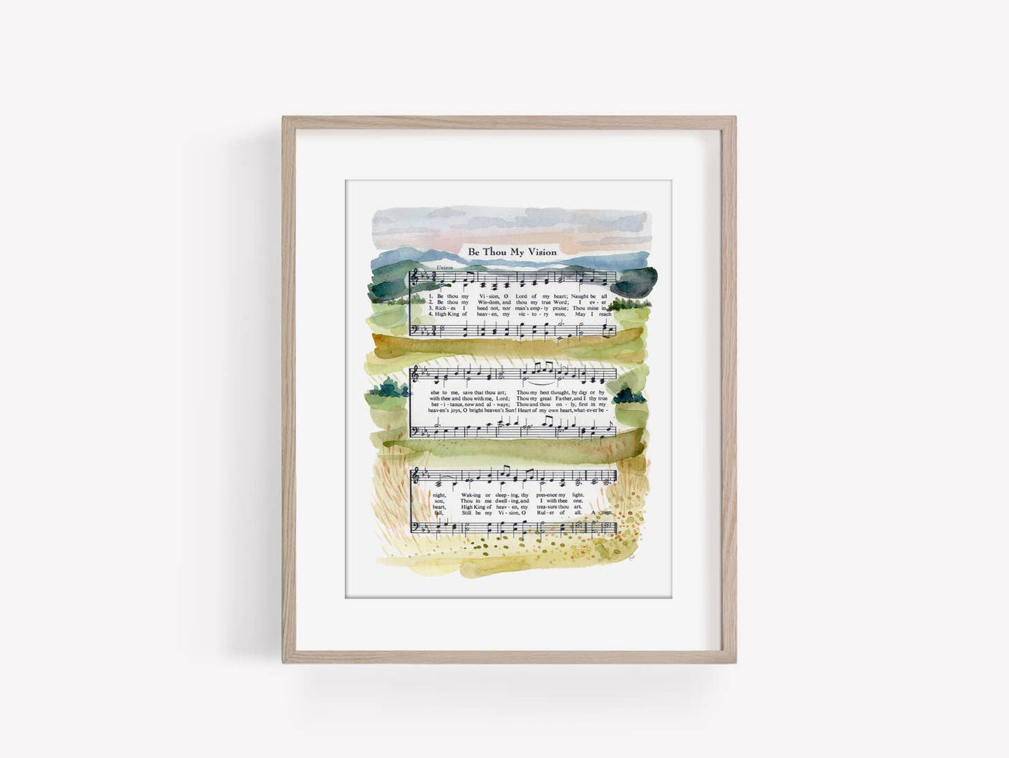 "Be Thou My Vision" Landscape Hymn Print - Marydean Draws