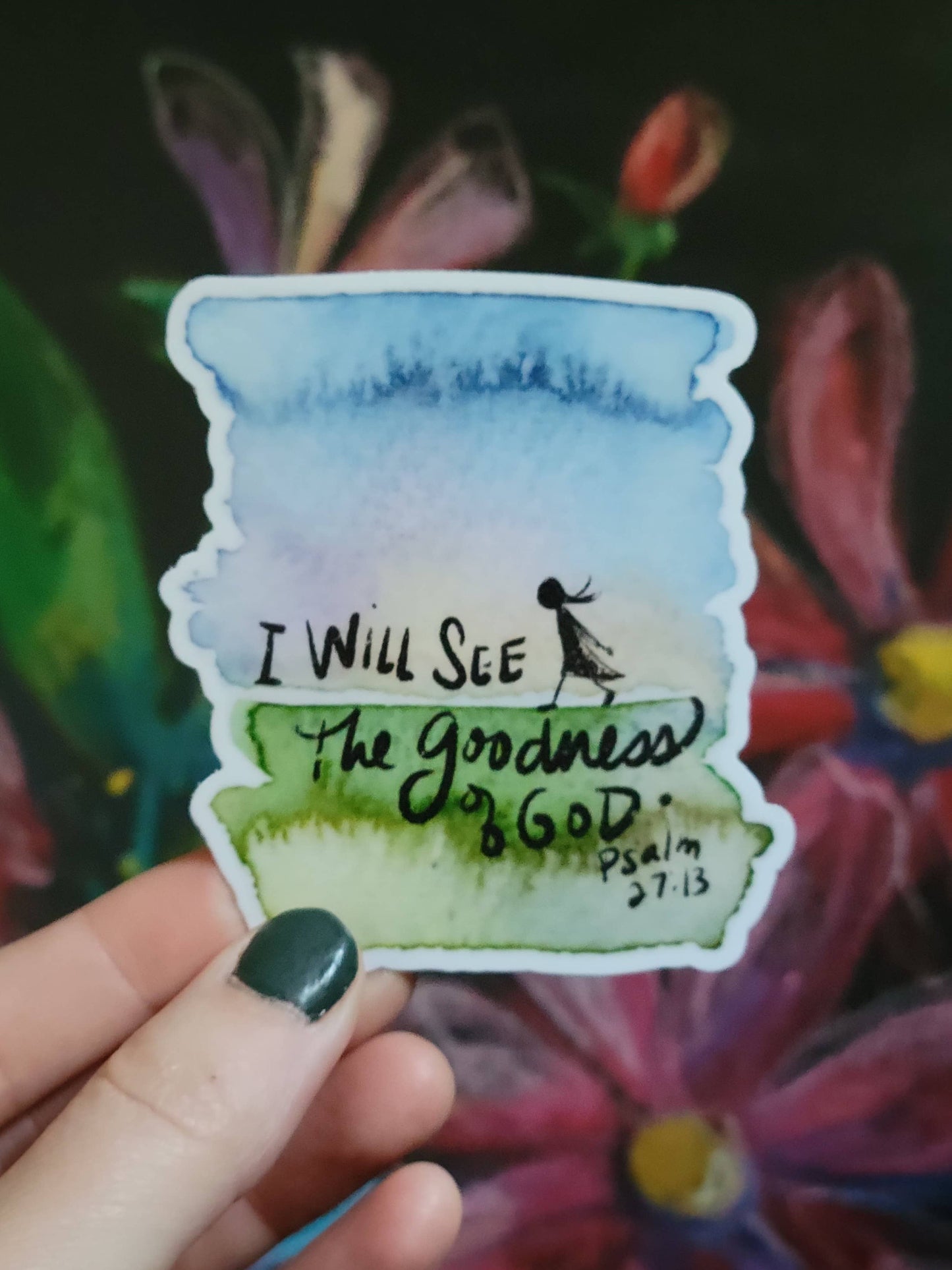 "The Goodness of God" Watercolor Scripture Sticker
