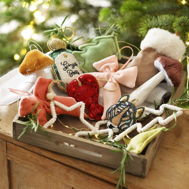 Pink Velvet Stocking Ornament