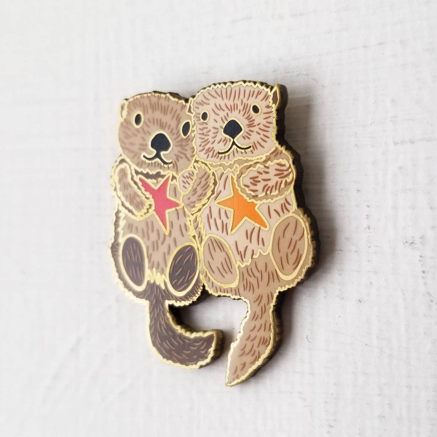 Otters Enamel Needle Minder Magnet
