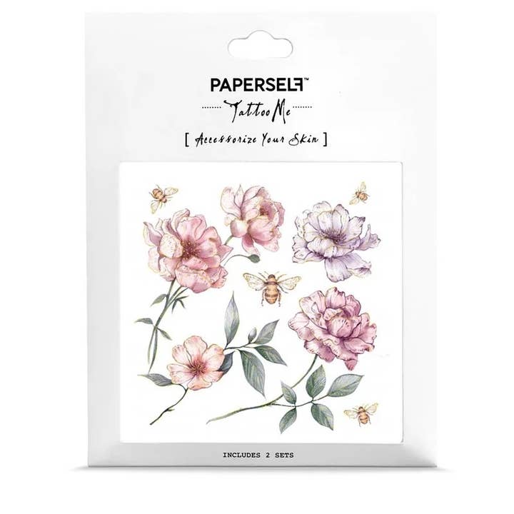 Bee's Garden Temporary Tattoos