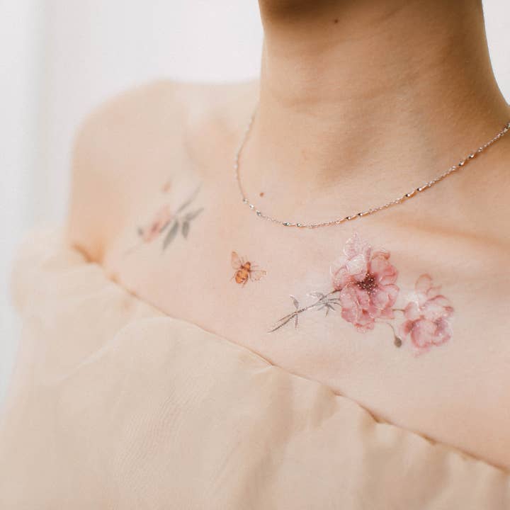 Bee's Garden Temporary Tattoos