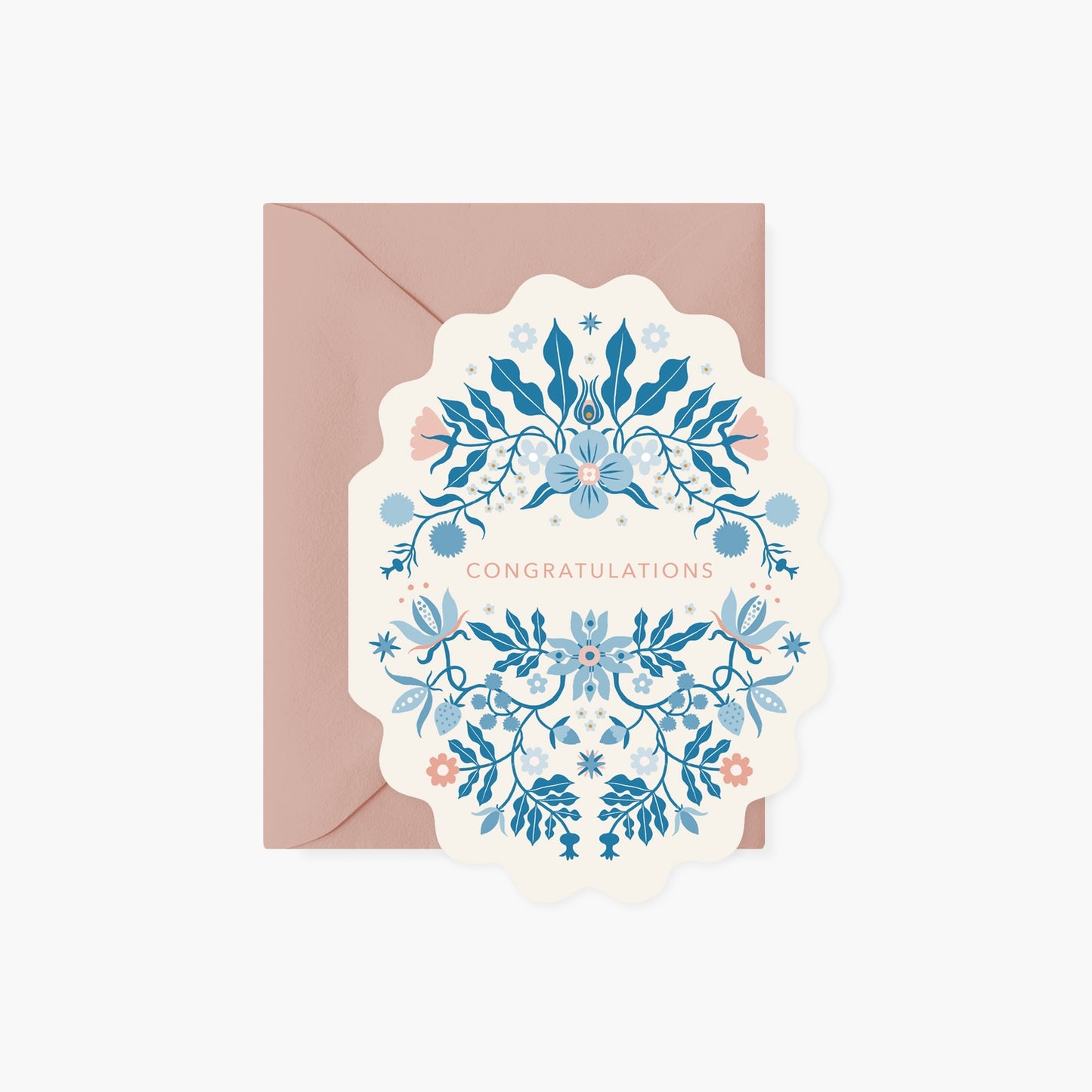 Bluescale Floral Congratulations Card