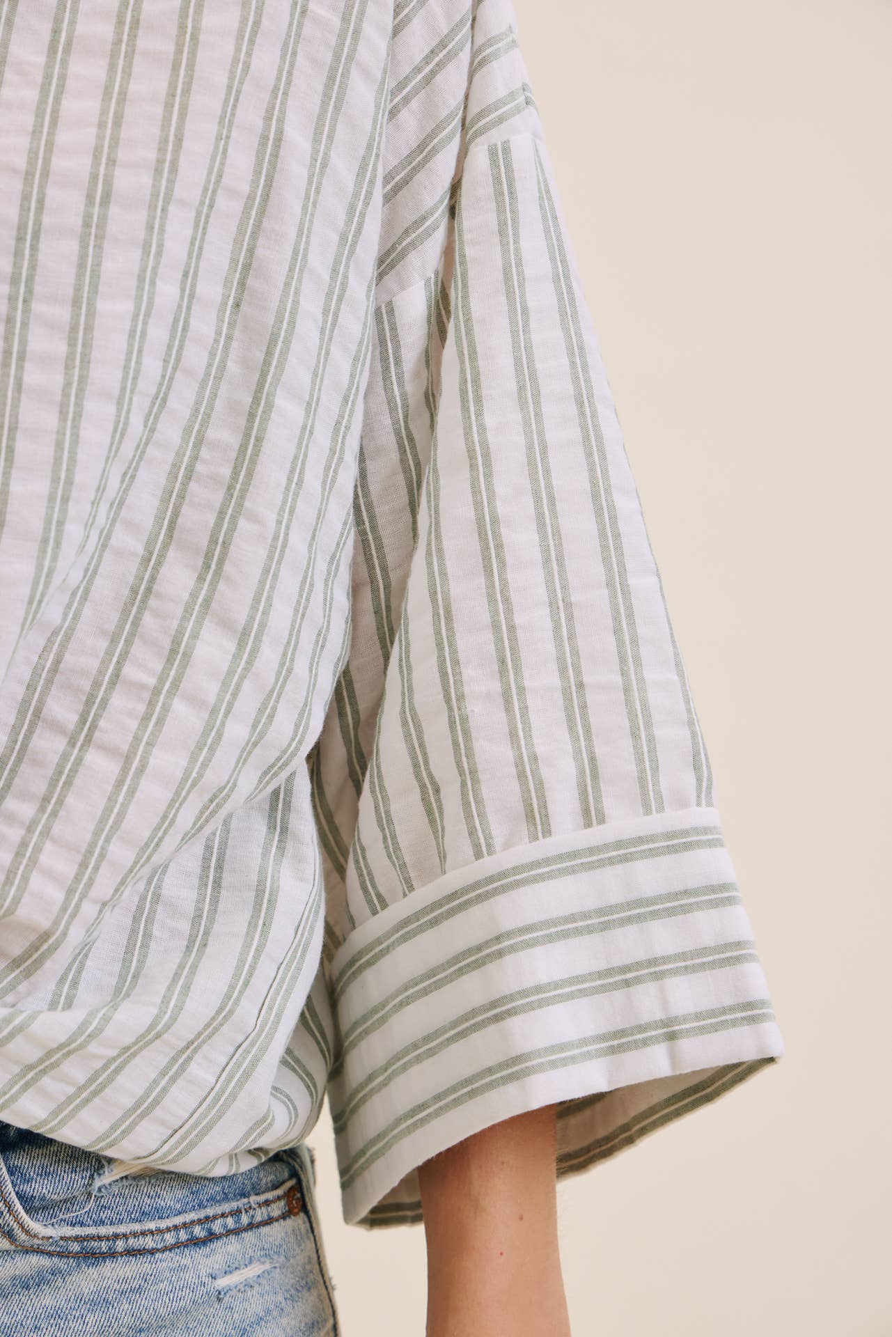 Coastal Comfort Striped Button-down