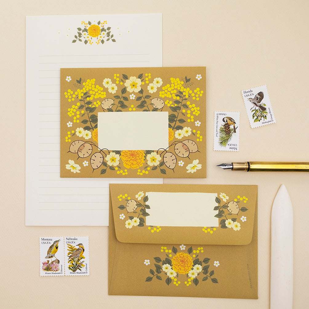Botanical Letter Writing Set - Sunrise