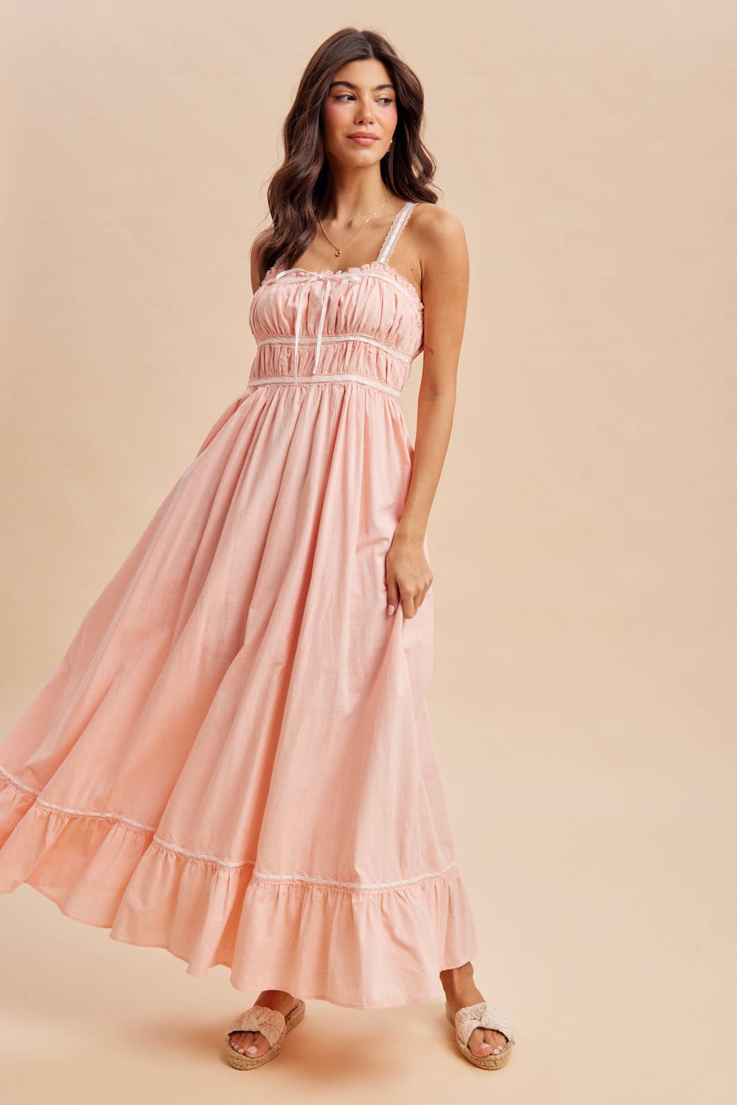 Petal Cotton Maxi Dress M