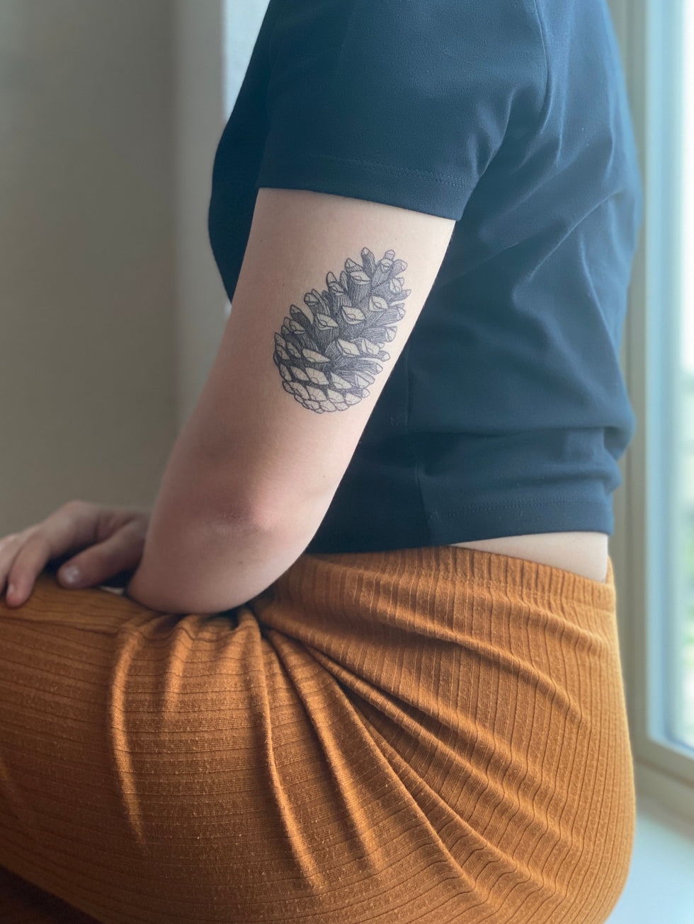Nature Temporary Tattoo - Pinecone