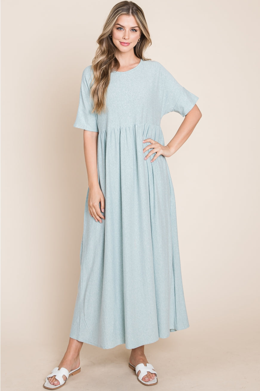 Feelin' Breezy T-Shirt Maxi Dress - Mint