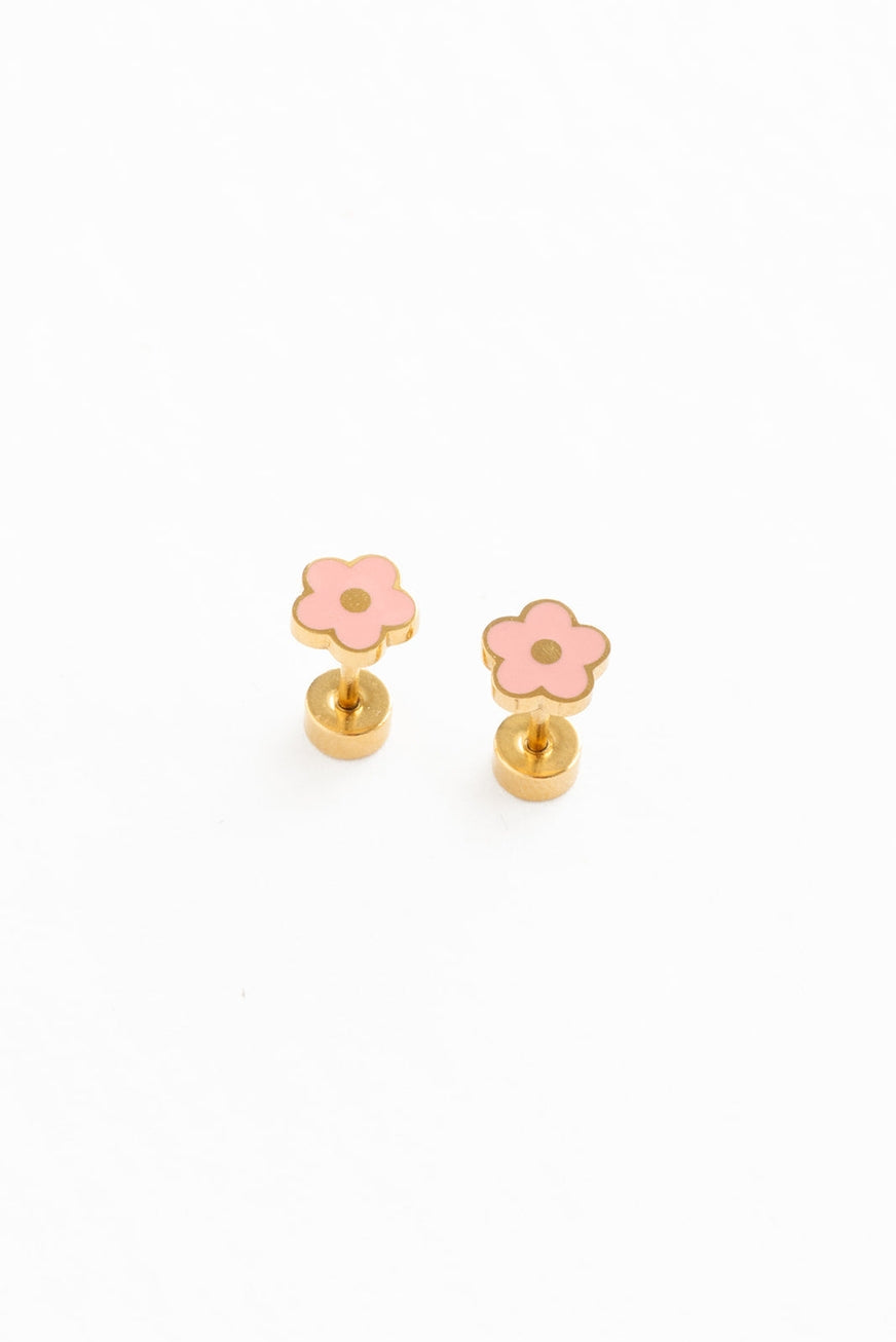 Teeny Pink Poppies Nap Earrings