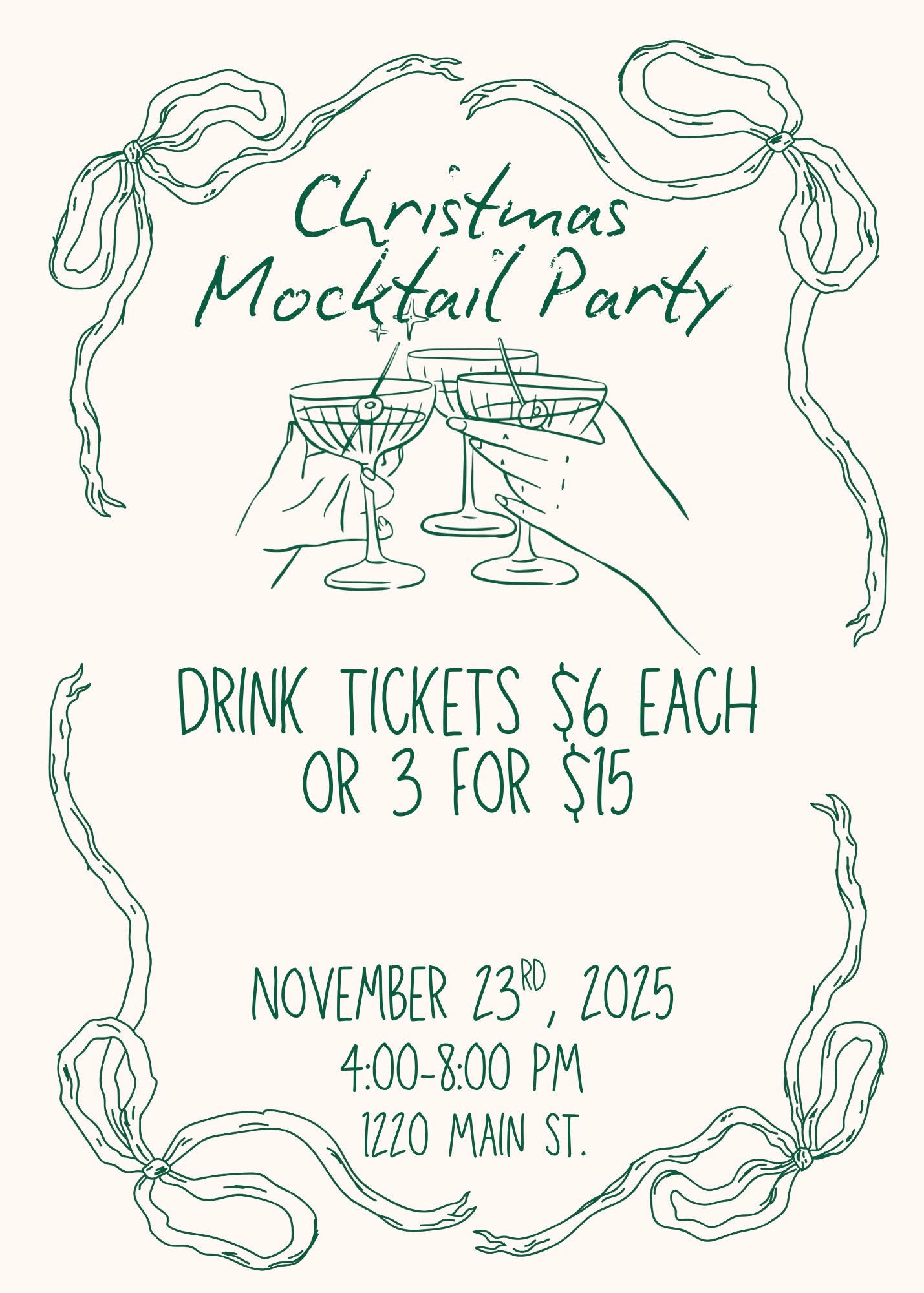 Christmas Mocktail Party - Drink Tickets