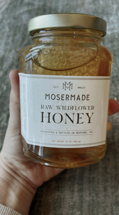 16 oz. Local Raw Honey w/ Comb - Mosermade