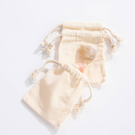 Medium Muslin Cinch Bags - Magpie Area