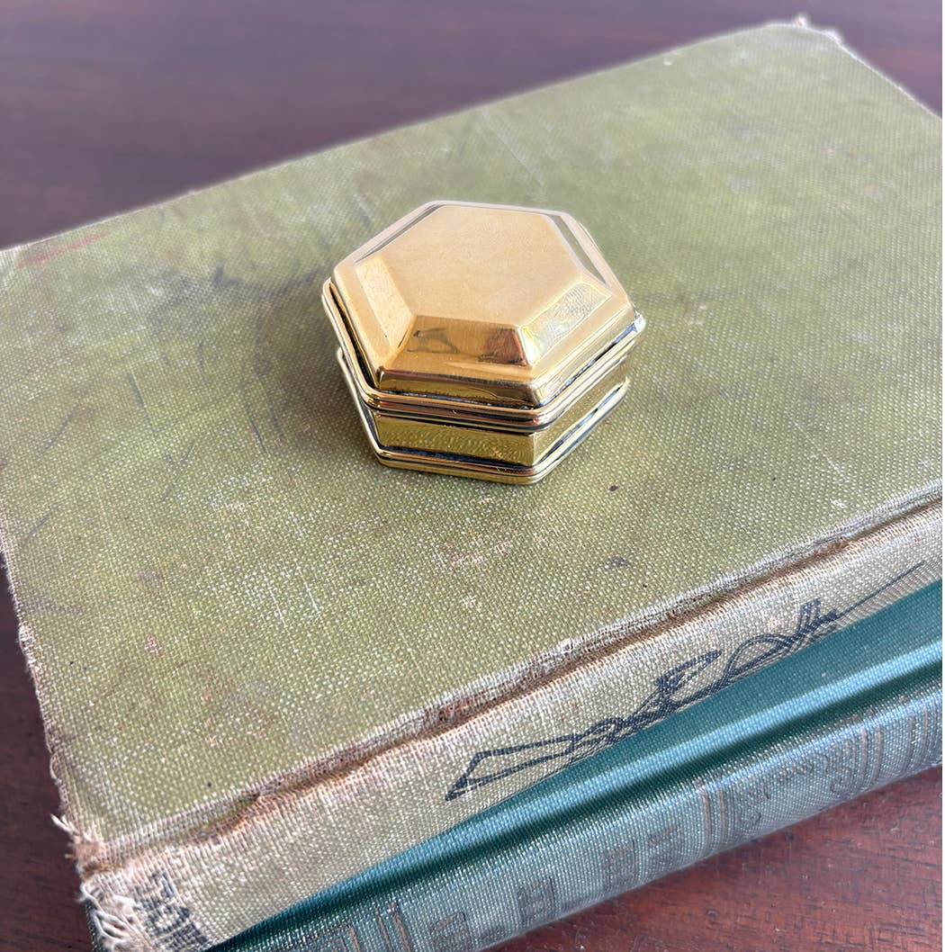 Brass Hexagon Trinket Box
