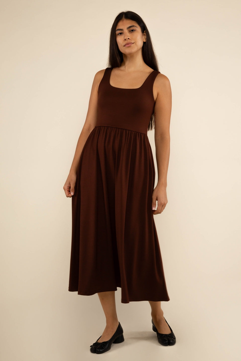 Chocolate Drop Midi Tank Dress