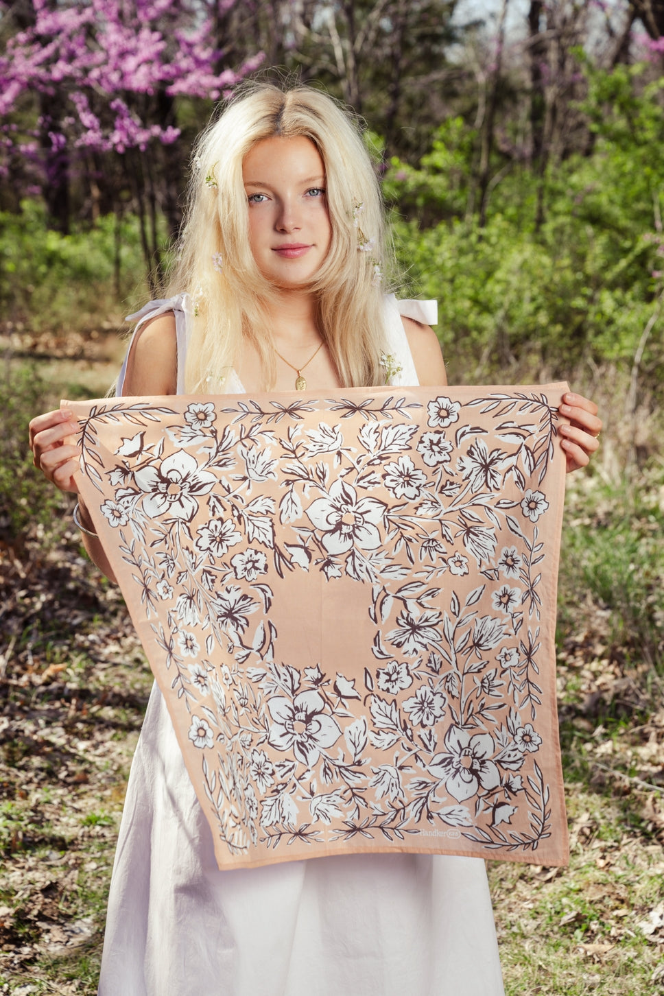 Pink Georgia Bandana - 22"