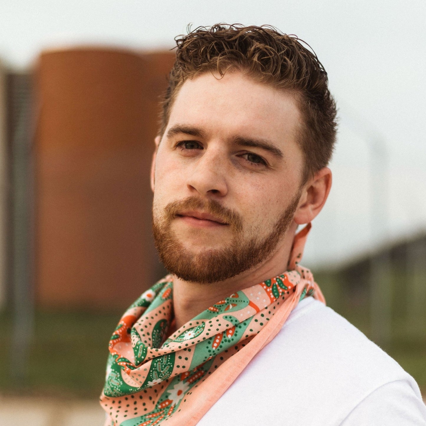 Pink & Green Snakes Bandana - 22"