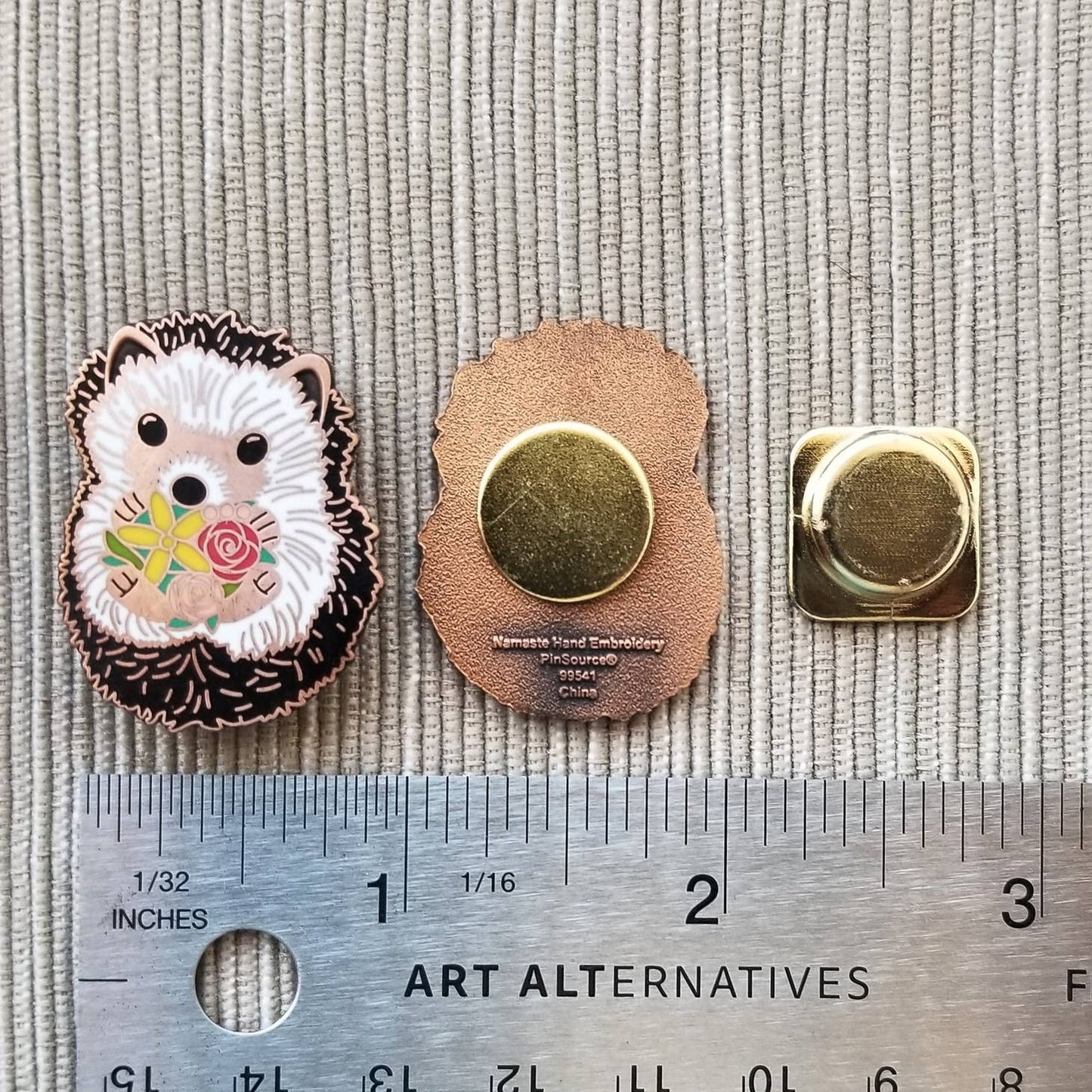 Hedgehog Enamel Needle Minder Magnet