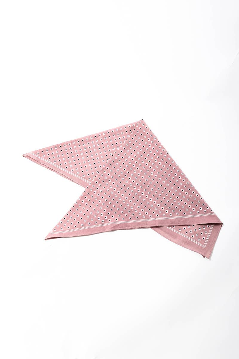 Rose Daisy Flower Field Square Bandana
