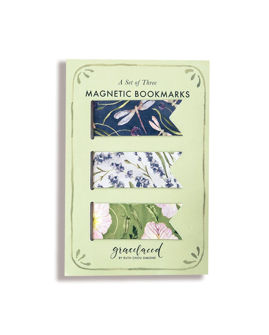 Cool-Toned Botanical Bookmark Set