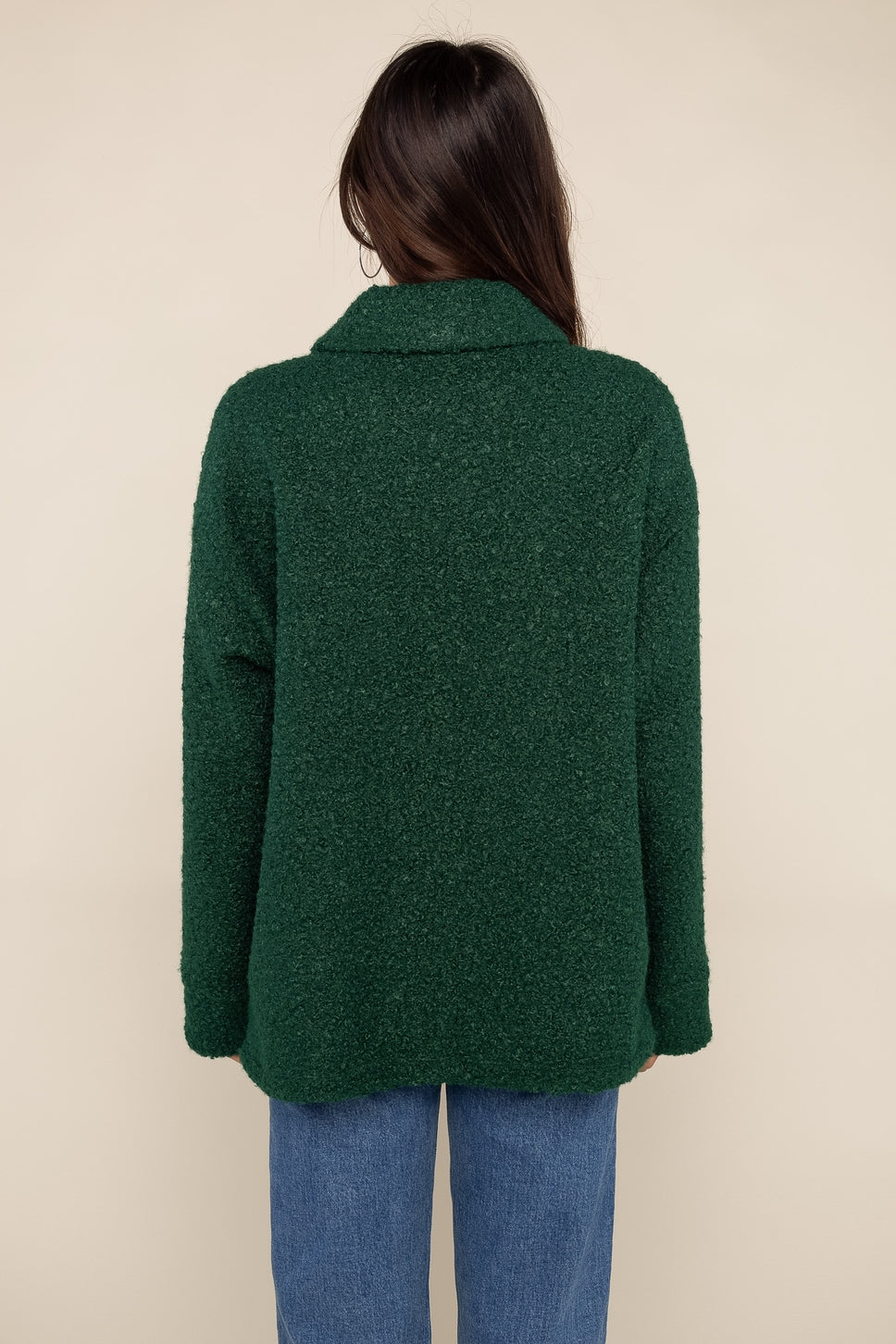 Bethany Sherpa Jacket - Forest Green