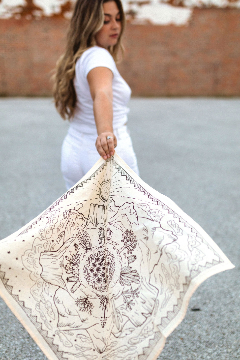 Cream Desert Bandana - 22"