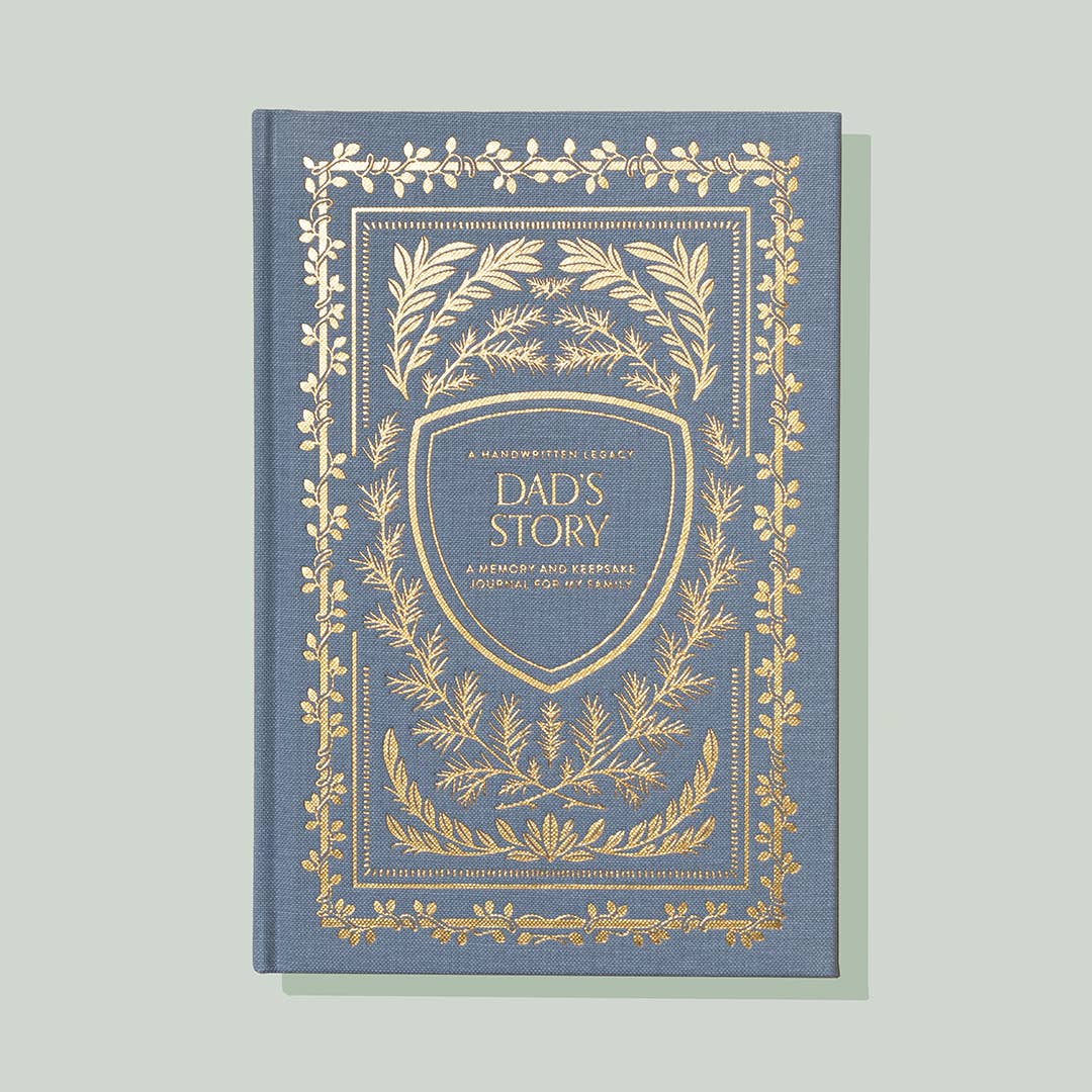 Dad's Story Embossed Linen Guided Journal