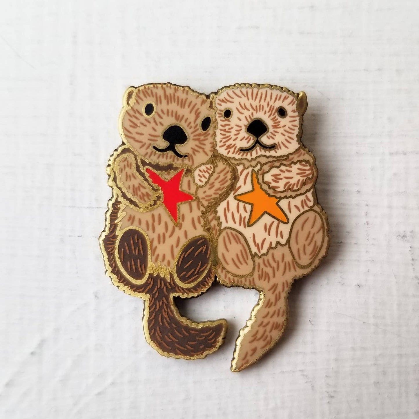 Otters Enamel Needle Minder Magnet