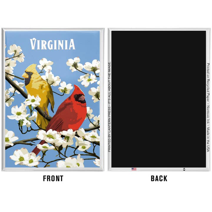 Dogwood & Cardinals Magnet