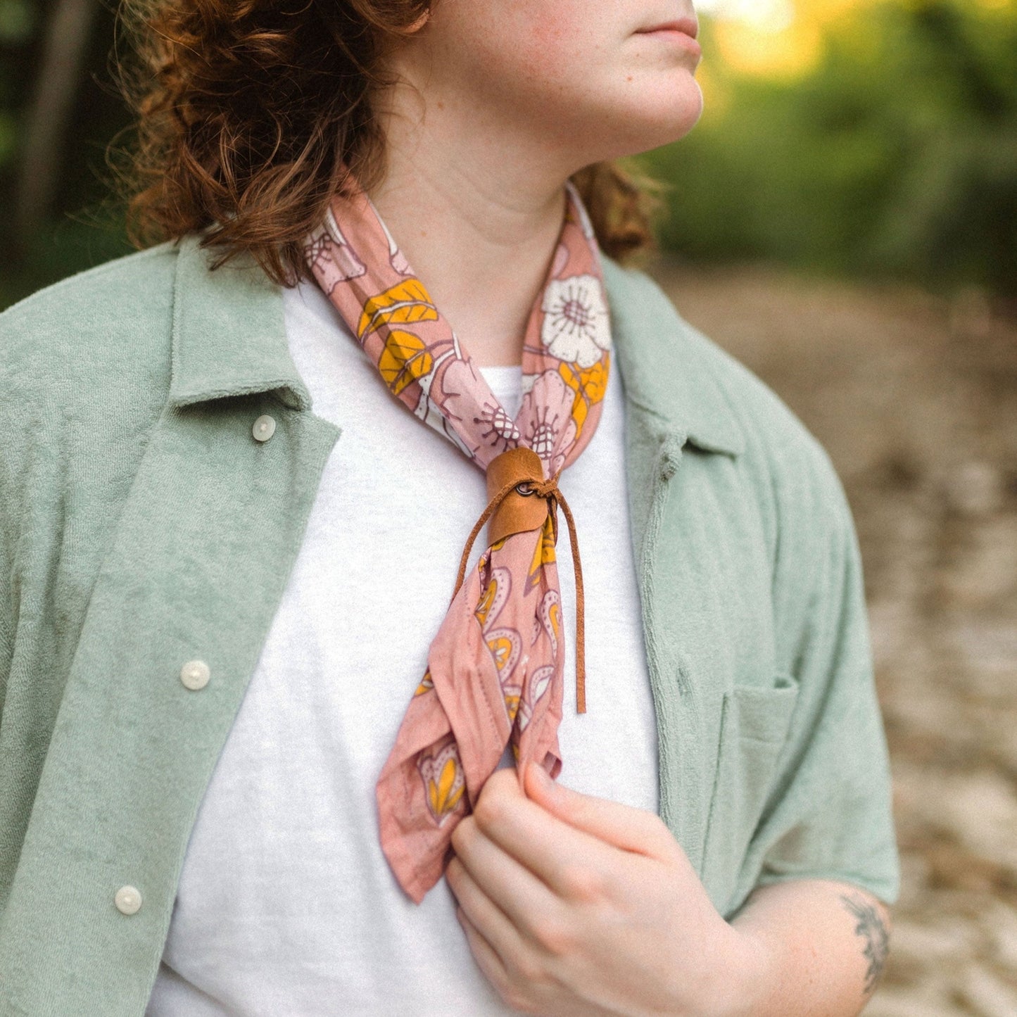 Pink Evangeline Bandana - 22"