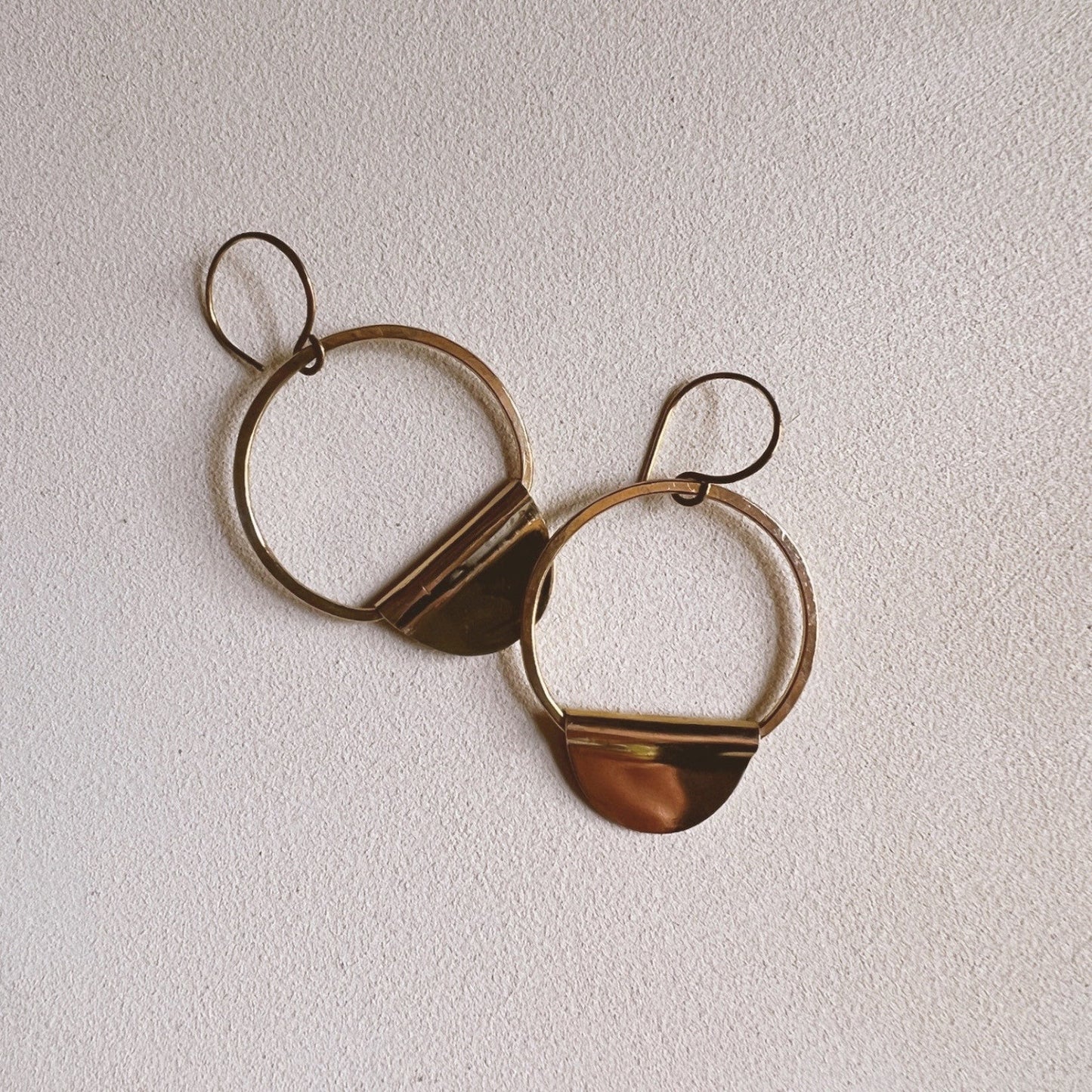 Brass Folded Earrings - Free Range & Feral