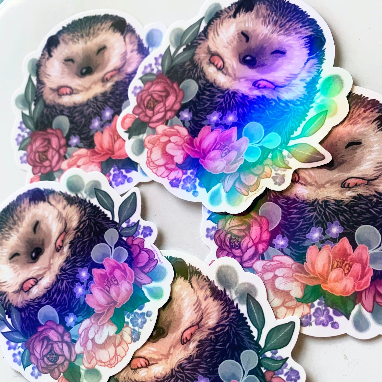Holographic Hedgehog Vinyl Sticker - Joanna Garcia Art