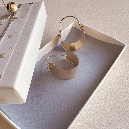 Mini Brass Cradle Hoops - Free Range & Feral