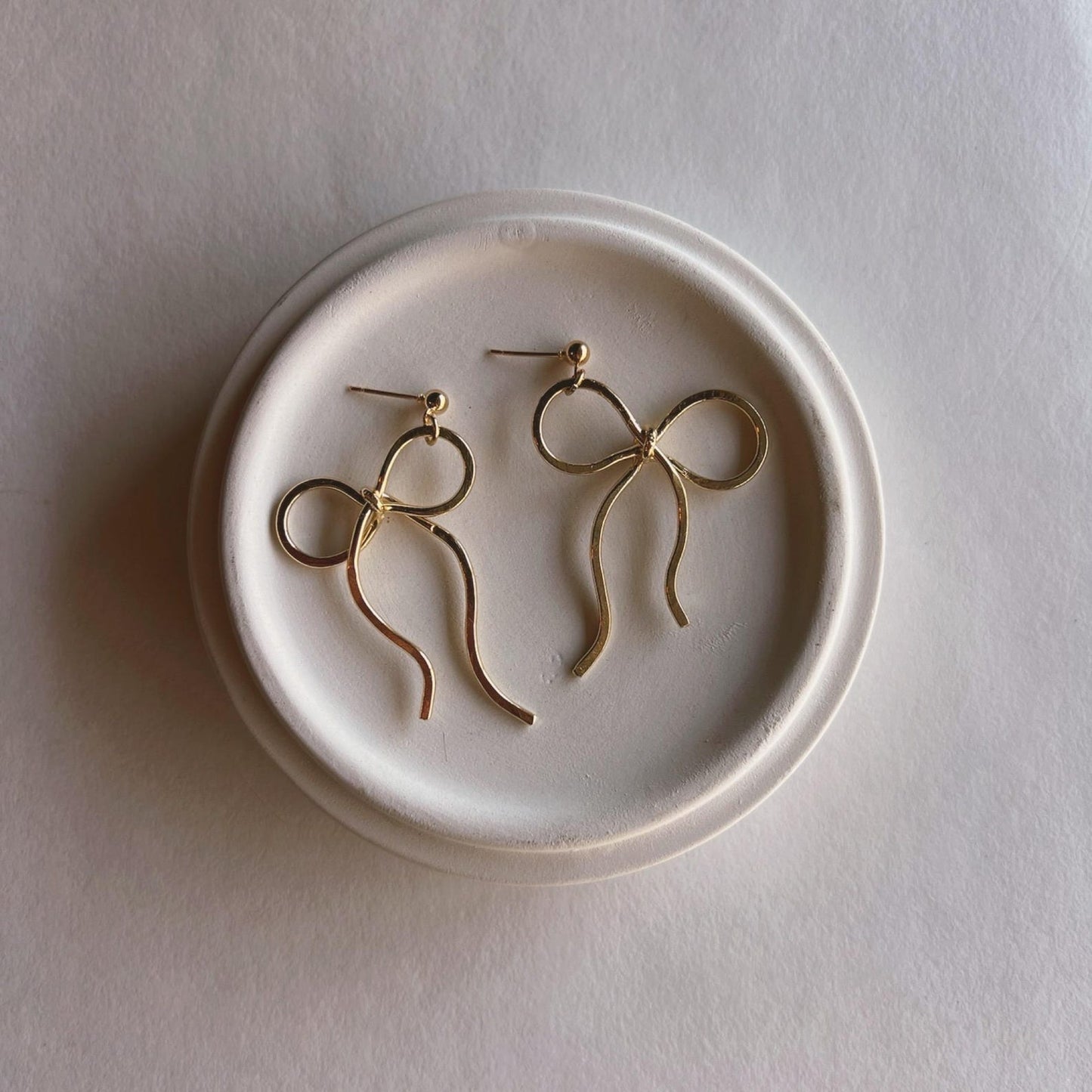 Brass Wire Bow Earrings - Free Range and Feral