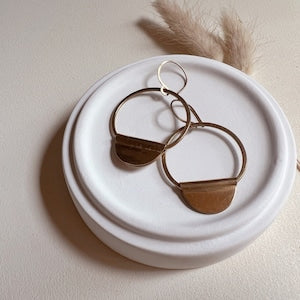 Brass Folded Earrings - Free Range & Feral