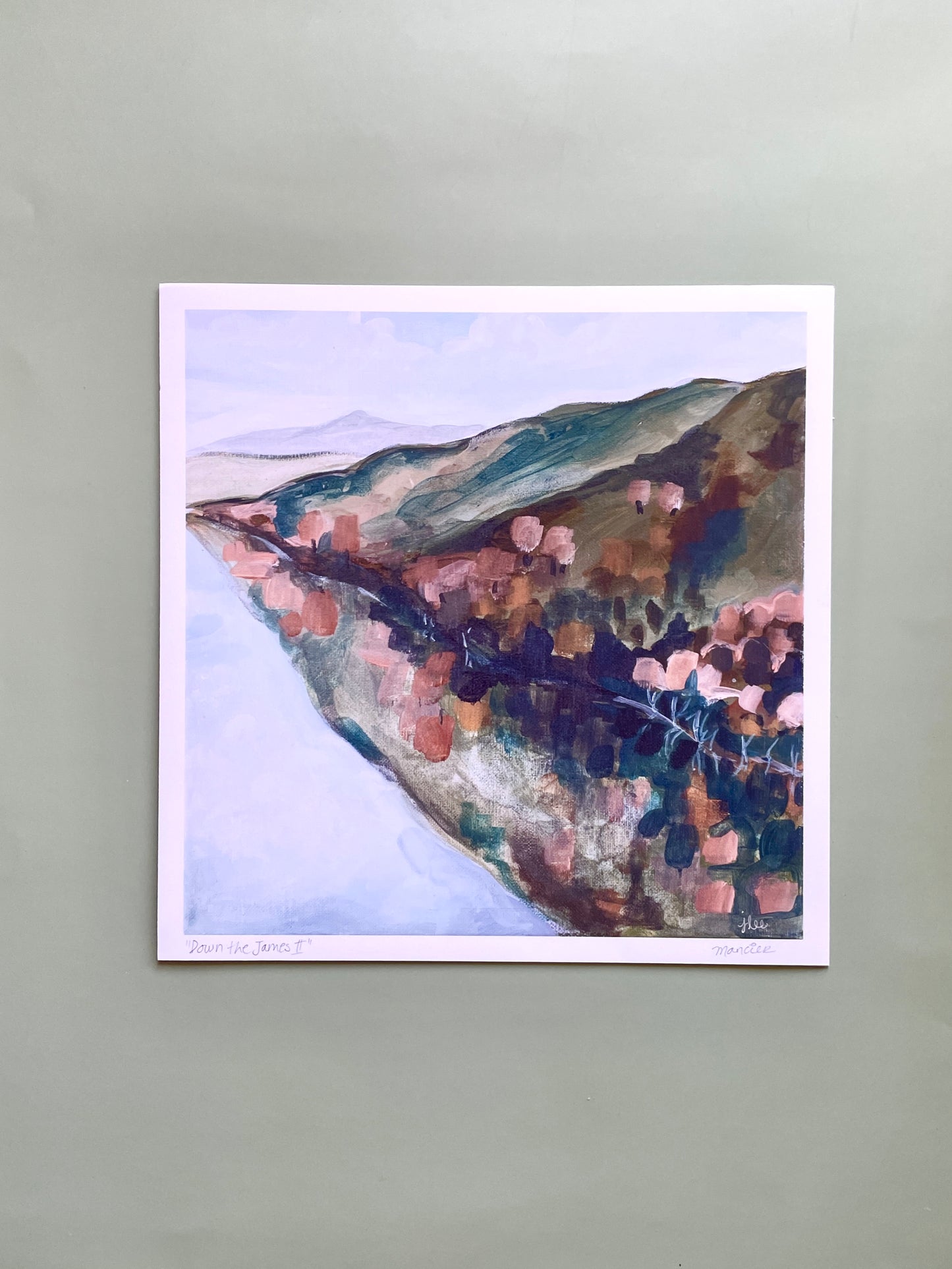 "Down the James II" Landscape Art Print - J Lee Mancier Art